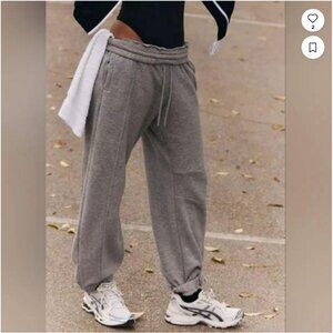 Free People NWT Sweatpants Joggers Grey Blue size L